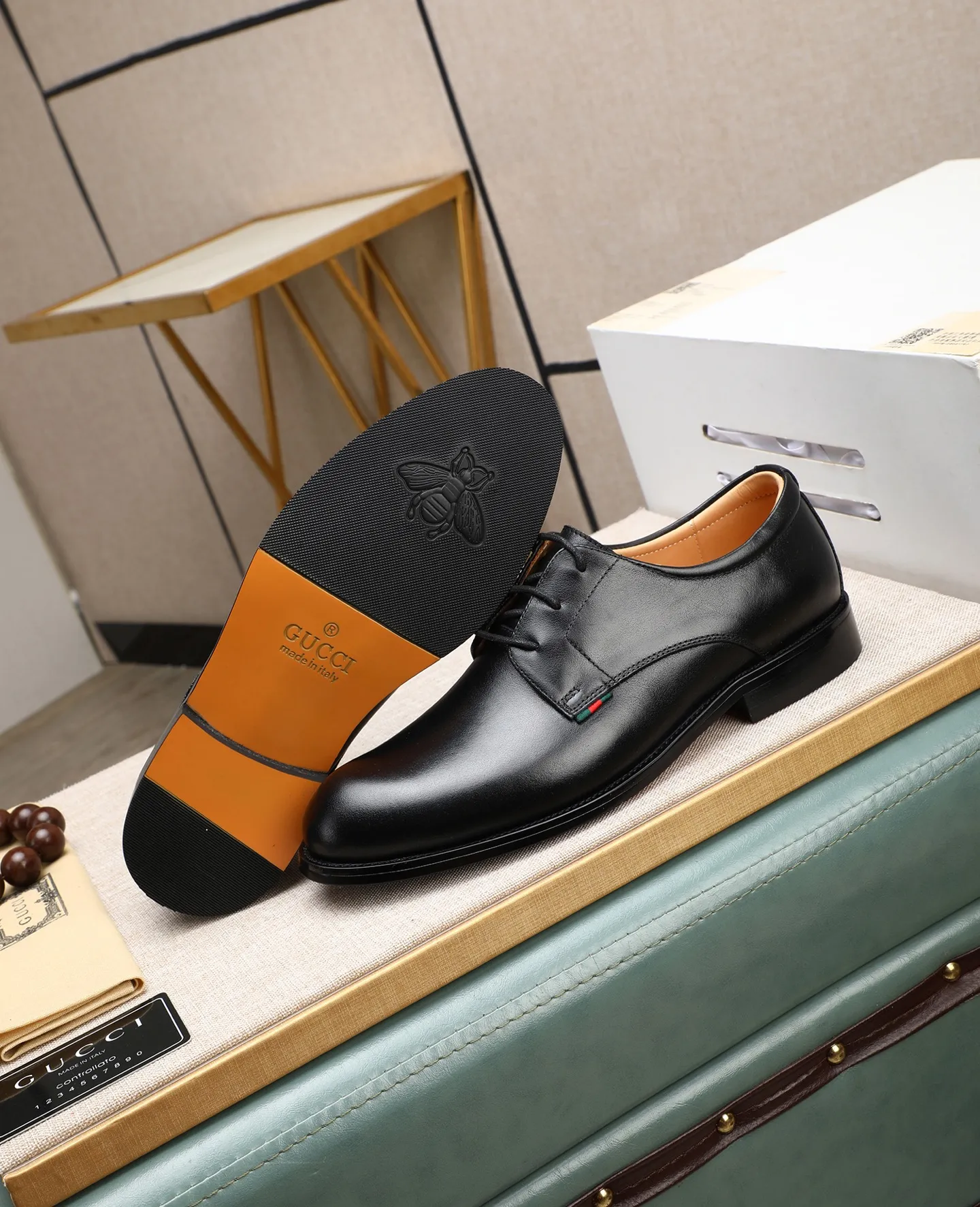 Men's shoes 💰520 📛📛Original (water-dyed cow lining) GUCCI official website formal shoes🌀 Italian 🇮🇹Imported cowhide➕Top imported water-dyed cowhide lining💋Finely handmade Original bottom, the real thing looks better when photographed in person Standard size 38-44